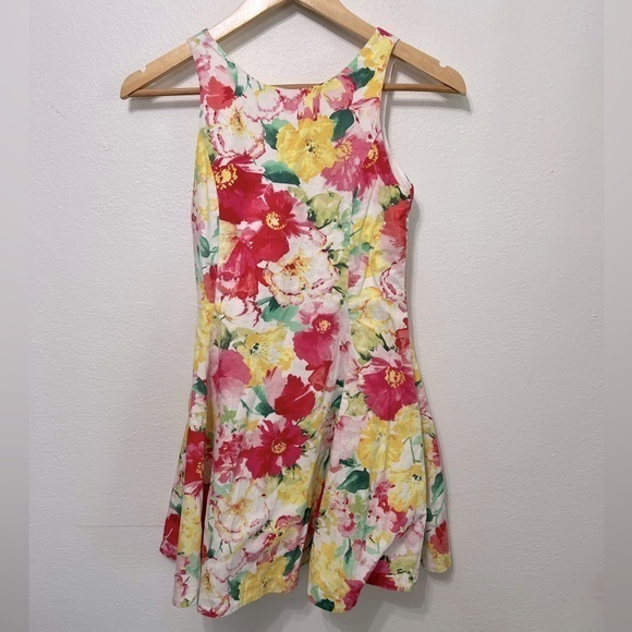 Polo Ralph Lauren Other - Polo by Ralph Lauren Multi-Color Floral Sleeveless Tank Fit Flare Dress Girls 12